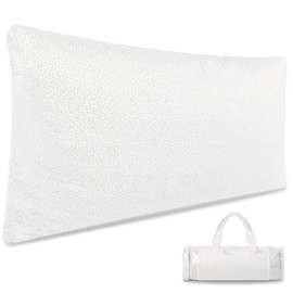 Tranquiluxe Adjustable Pillow - Standard Memory Foam Pillows Firm Cooling Pillow with Removable Cover Ergonomic Pillow for Back Sleepers