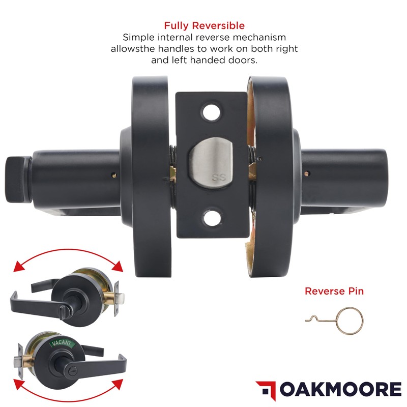 Oakmoore Commercial Door Handle - Vacant Occupied Bathroom Lock |