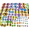 Julie Wang 100PCS/Pack Assorted Mixed Size Round Glass Dragon Eye