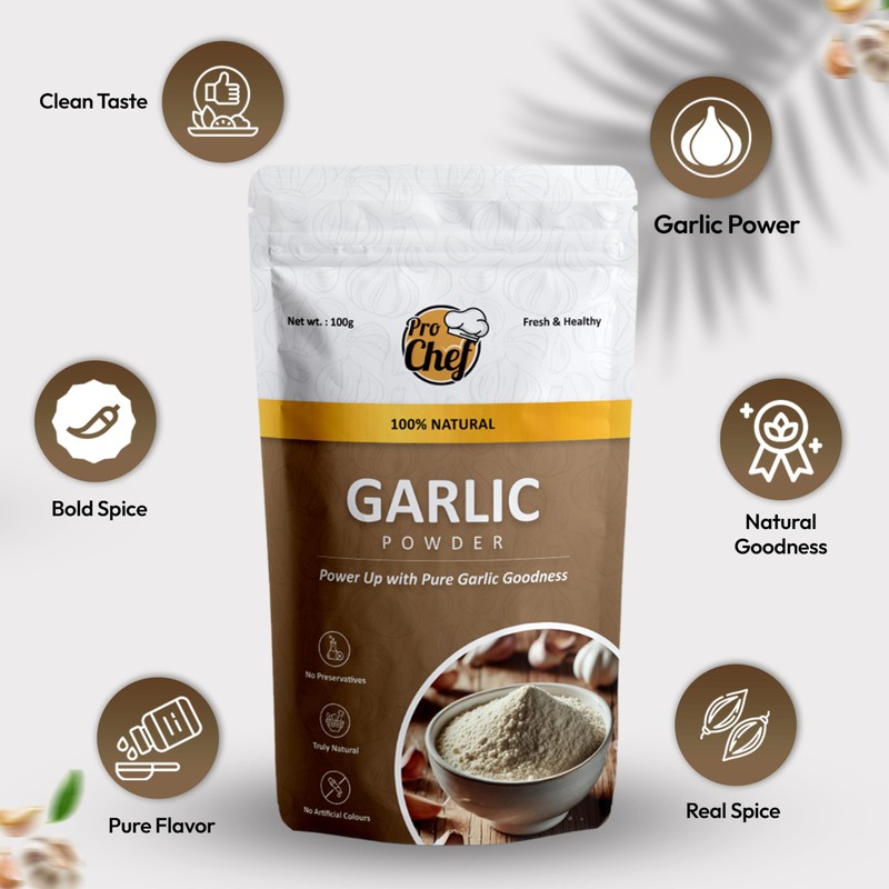 ProChef Pure Garlic Powder | Ideal for Cooking, Seasoning &