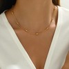 NONAMOIS - Collar de cadena de oro para mujer, delicado