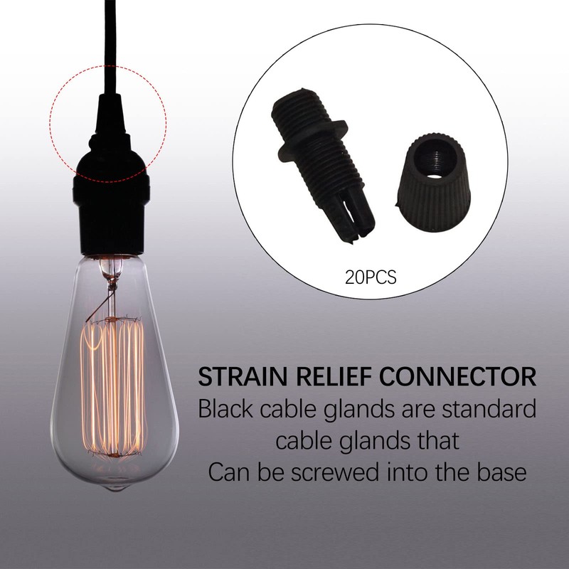 Pack of 20 Trailer Strain Relief Cable Clamp Lock Strain