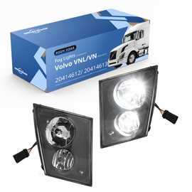 High Soar Fog Light for Volvo VNL VN (2004-2015) Truck,Front DRL Lamp with Bulbs Fog Lights Assembly Replacement Waterproof Clear for Volvo VNL VN Driver&Passenger Left&Right Universal Side (A Pair)