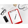 Better Office Products Red Plastic Clipboards, 12 Pack, Durable, 12.5