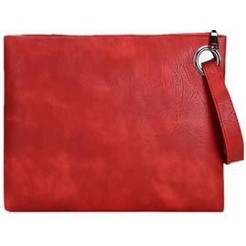 J-BgPink Evening Bags Purse Leather Crossbody Clutch Chain Shoulder Womens Wristlet Handbag Foldover Pouch (red), Large