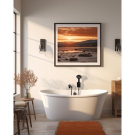 LOCALAND Bathtub Faucet with Sprayer, Tub Spout with Diverter Fits Threaded 1/2" or 3/4" IPS,Matte Black