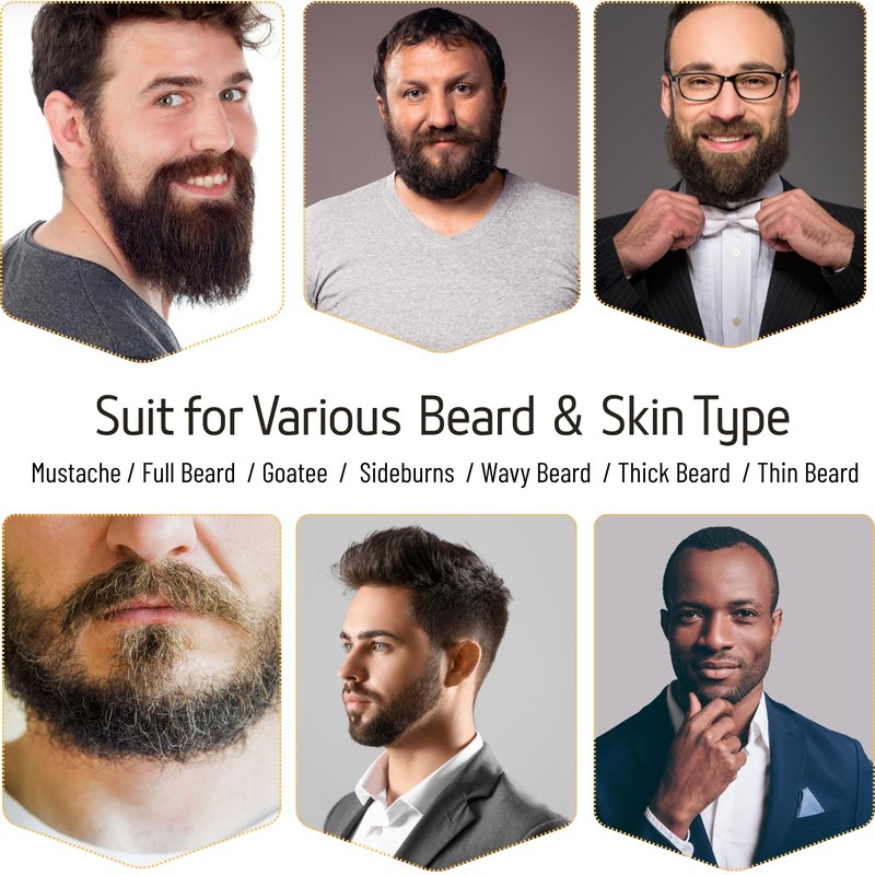 Beard Brush for Men Dual-Sided Soft Beard Mustache Brush Beard