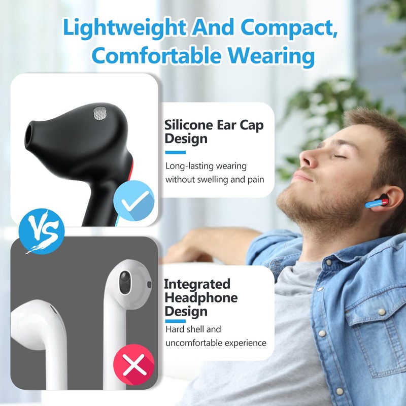 Awaiymi Earbuds Wireless Waterproof 36H Playtime Adults Kids Earbuds Bluetooth