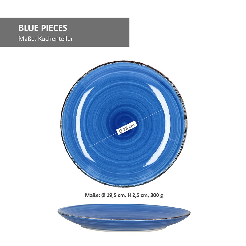 MamboCat 18-Piece Plate set Blue Baita – Green Baita Vario