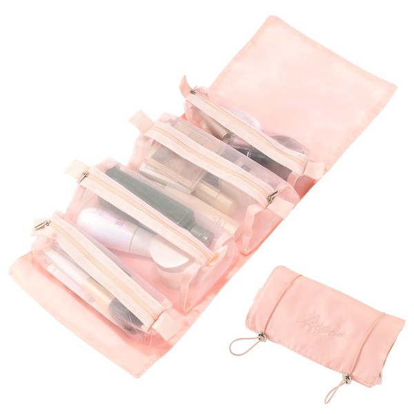4-in-1 Cosmetic Bag, Toiletry Bag, Women's Hanging Toiletry Bag, Makeup