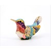 Colorful humming bird trinket box. Hand set austrian crystals & enamel