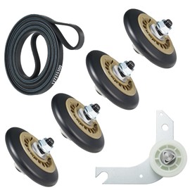 134715900 Dryer Drum Support Rollers & 134793500 Dryer Idler Pulley & 137315300 Dryer Drive Belt - Compatible With Electrolux Frigidaire Dryers Replacement Part Dryer Repair Kit (6PCS)