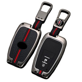 Otai Zinc Alloy Car Key Cover Compatible with Toyota Corolla Prius Camry C-HR RAV4 Prado Clever Car Key Shell (Matte Colour 2 Buttons)