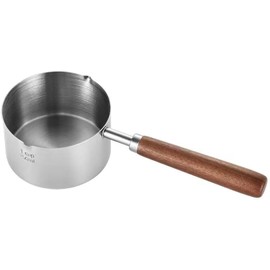 Small Saucepan for Cooking, Stainless Steel Small Pot with Pour Spout, Ideal for Chocolate Melting, Butter, Coffee, Milk, Nonstick Mini Pot, 250ml