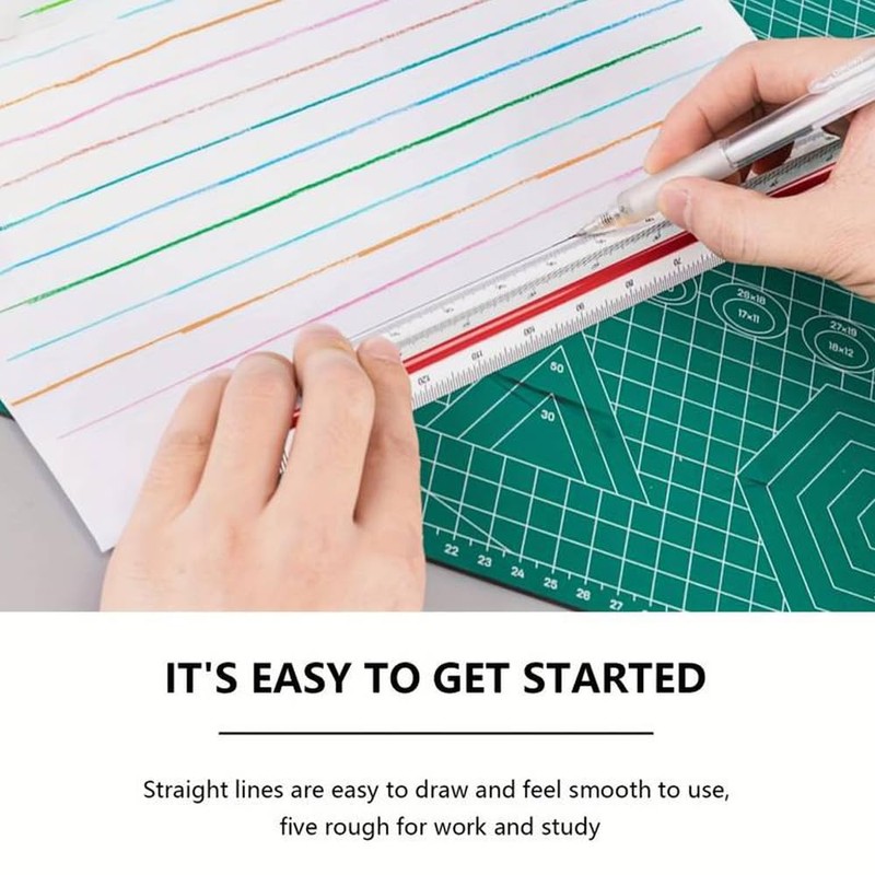 Plastic triangular scale, 30 cm scale ruler, plastic scale ruler,