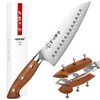 HEZHEN Santoku Chef Knife-7.3 inch Blade German DIN 1.4116 Stainless