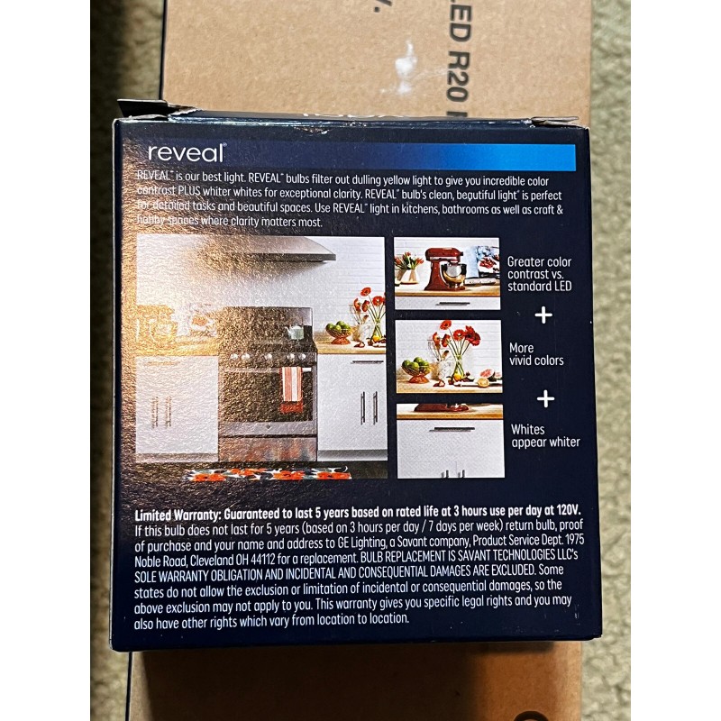 GE 12 Bulbs (case) Reveal LED Indoor Floodlight 3X Life