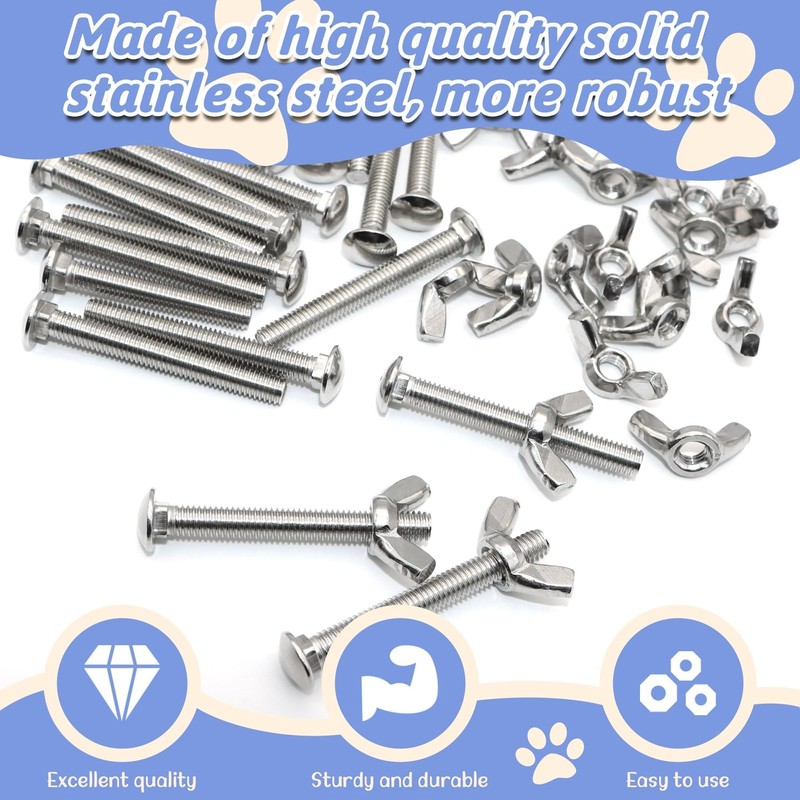 LUTQ 20 Sets Pet Carrier Replacement Fasteners Set - Heavy