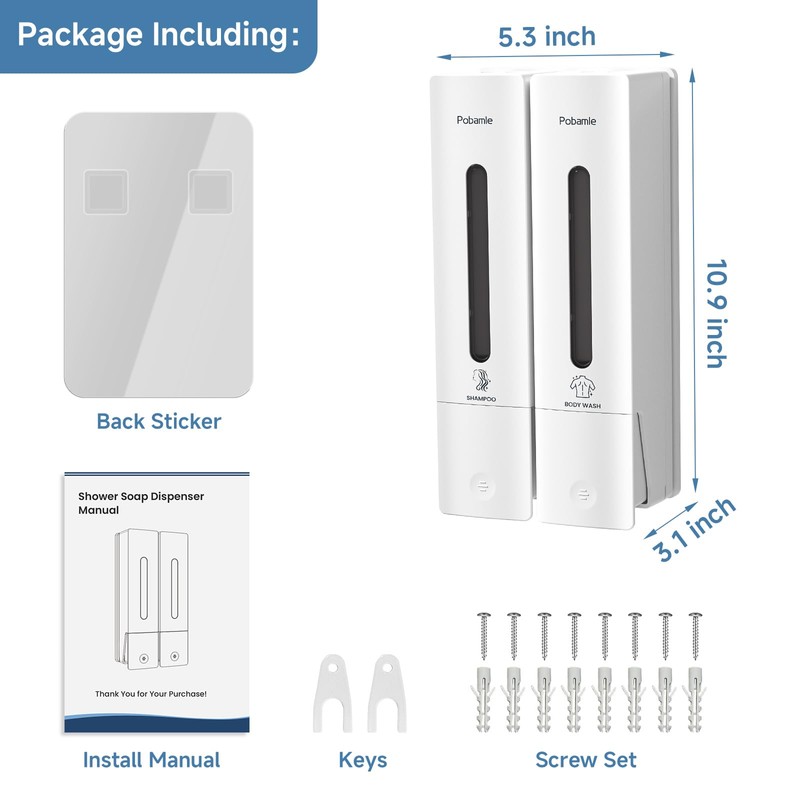 1984 Shampoo and Conditioner Dispenser Wall Mount Shower Dispenser 2