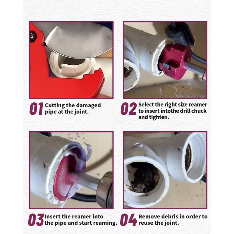 Misurel Pipe Reamer 1 Inch, PVC Fitting Saver, Pipe Reamer