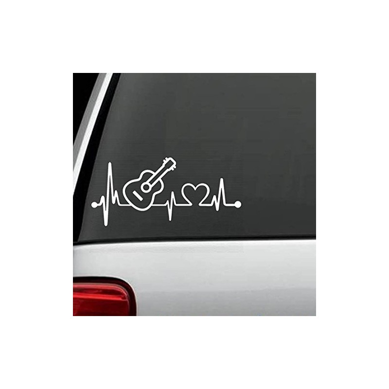 Bluegrass Decals K1068 Acoustic Guitar Heartbeat Lifeline Monitor Decal Sticker