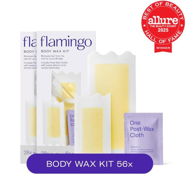 Flamingo 제모용 플라밍고 왁스 스트립, 여성용 바디 키트, 2팩 [Body]