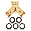 YourCasa Water Distributor Y Splitter 3/4 Inch Brass - Water