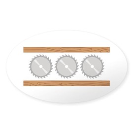 CafePress Circular Saw Blades Sticker Oval Car Bumper Sticker