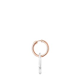 TOUS Creole loose heart bicolor pink hold