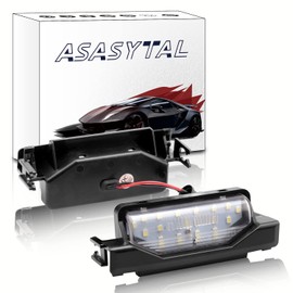 Asasytal 2 x LED Number License Plate Light, 12V Rear Number Plate Lamps with Base 18 SMD Bright White, Error Free Compatible with Mazda RX-8 2004-2012, 2 Lamps