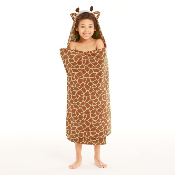 Lands' End Kid Hooded Towel Giraffe Regular No Sz