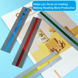 Coufce 18 Pack Guided Reading Strips Highlighter Bookmarks Book Highlighter Strips for Enhanced Reading