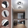 EIDEARAY Modern LED Ceiling Light,33W Black Round Design Ceiling Light