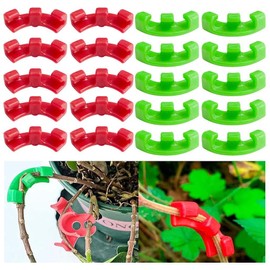 Plant Bender, Plant Training Clips, 100 PCS Lst Clips for Low Stress Training Plant Stem Support, Trellis Clamps for Climbing Plants Garden Plant Grow Tools (Red. Green)