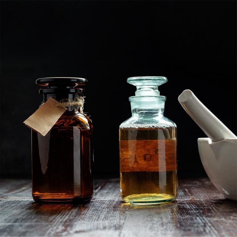 PATIKIL Reagent Media Bottle, 125/500/1000ml Glass Wide Mouth Reagent Media