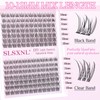 SLSXNL Natural Lash Clusters Wispy Clear Band Cluster Eyelash Extensions