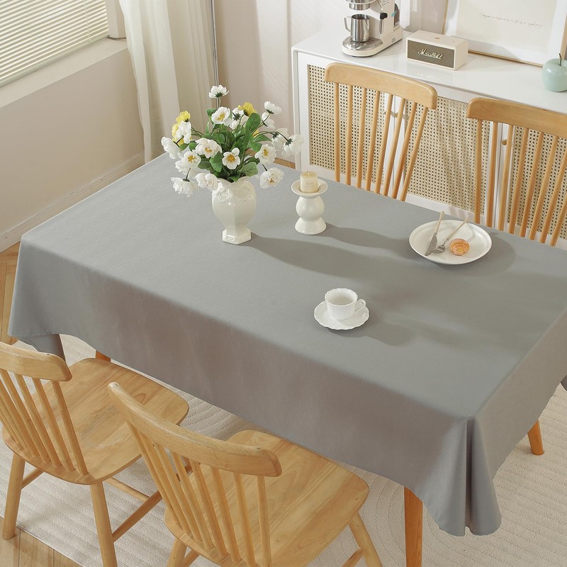 meioro Wipe Clean Tablecloth Waterproof Table Cloth, Rectangle Water Resistant