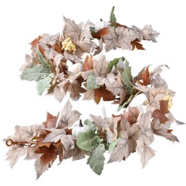 Lvydec Large Fall Maple Garland - 6ft/Piece Artificial Fall Foliage Garland Colorful Autumn Decor for Home Wedding Party Christmas