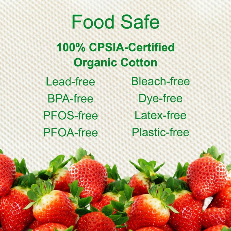 Organic Cotton Produce Drying Mat - Made in USA -