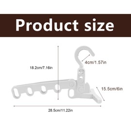 Door Coat Hook Foldable Wall Clothes Rack - 1 Piece ABS Door Hook Wall Clothes Hanger Clothes Rail Wall Mounted Coat Hook for Laundry Room Bathroom Balcony