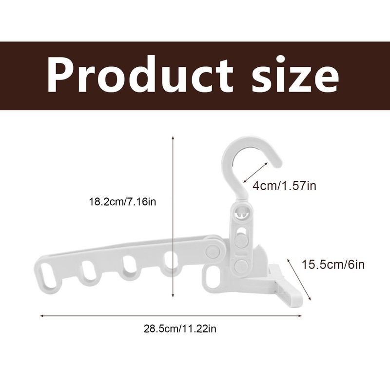 Door Coat Hook Foldable Wall Clothes Rack - 1 Piece