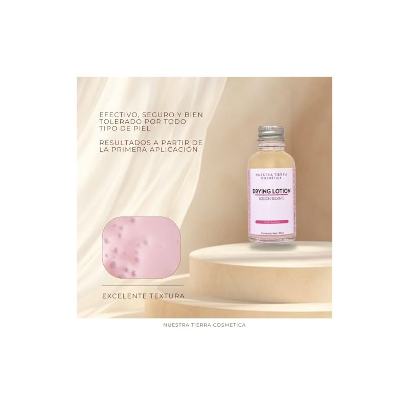 Nuestra Tierra Cosmética Loción Secante para Cutis Acnéico, Tratamiento con