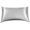 Curved Pillow Case, Side Sleeper Pillowcase, Grey Satin Pillowcase Cover