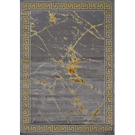 GLORY RUGS Area Rugs Marble 8x10 Grey Gold Carpet Modern Abstract Rug Living Room Dining Bedroom Rug