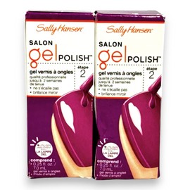 Sally Hansen Salon Gel Polish Gel Nail Color 252 Polished Purple 0.25oz LOT OF 2