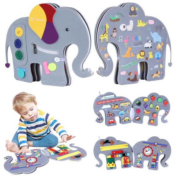 Heypappy Heypappy Busy Board, 4 Pages Educational Busy Book Learning