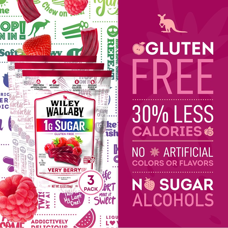 Wiley Wallaby 5.5 Ounce Very Berry Low Sugar Gluten Free