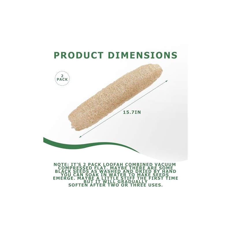 Esponja Lufa Natural Pura Orgánica Reutilizable Exfoliante Corporal Espalda Spa