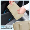 zmoso Car Trash Can, Beige Universal Leather Foldable Leakproof Garbage
