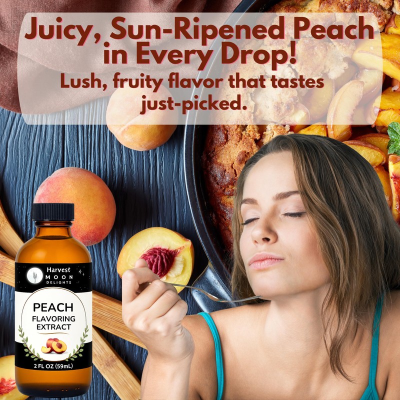 Natural Peach Extract - 2 oz - Water-Soluble - By